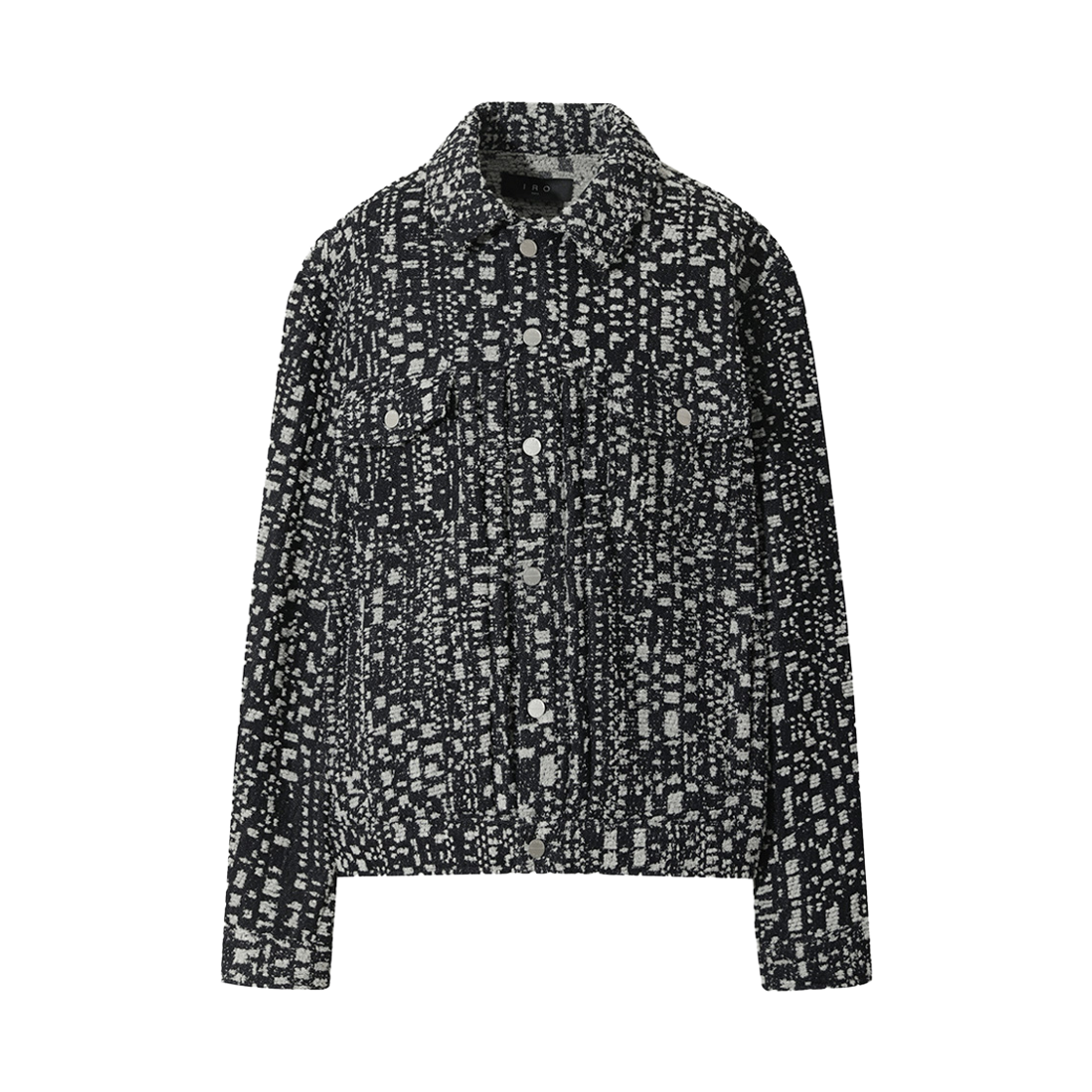 IRJAA25068NYX Iro Sslofispe Melange Trucker Jacket Navy