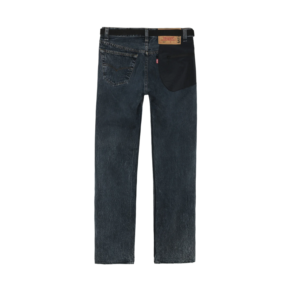 새티스파이 x 리바이스 리포제스드 501 클라임 진 에이지드 블랙(Satisfy x Levi's Re‑Possessed 501 Climb Jeans Aged Black) - 4
