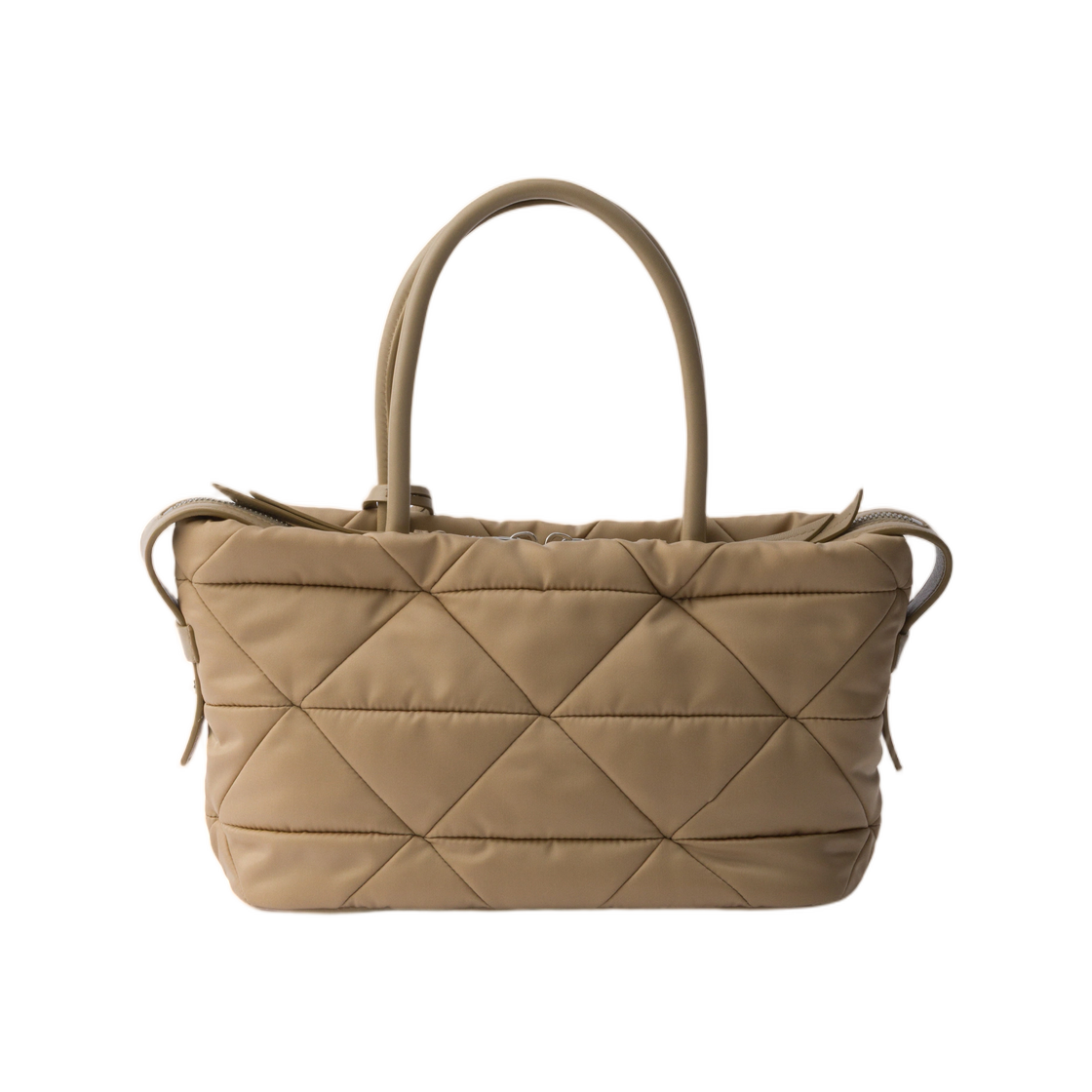 프라다 패딩 리나일론 미디움 토트백 카멜 브라운(Prada Padded Re-Nylon Medium Tote Bag Camel Brown) - 2