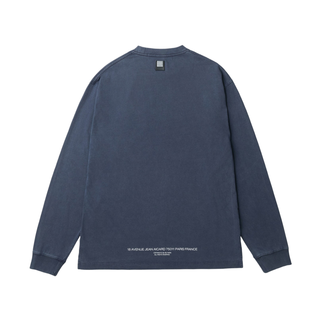 이로 옹브르 로고 아플리케 다잉 긴팔 티셔츠 다크 블루(Iro Ombre Logo Applique Dyeing Long Sleeve T-Shirt Dark Blue) - 3