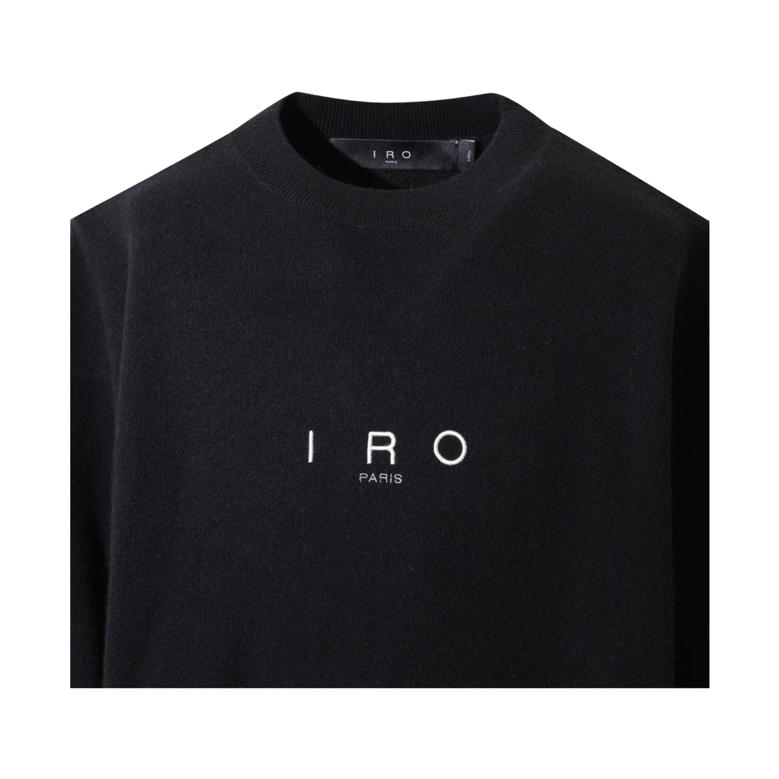 이로 에상시엘 캐시미어 블랜드 로고 자수 니트 풀오버 블랙(Iro Essentiel Cashmere Blend Logo Embroidery Knit Pullover Black) - 4