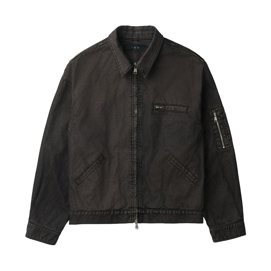 이로 아스웨트트 데님 집업 블루종 블랙(Iro Asphalre Denim Zip-Up Blouson Black)