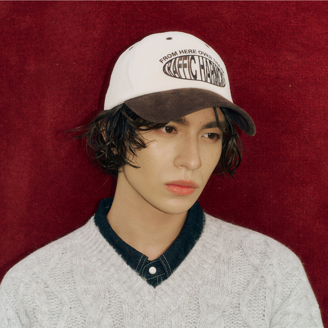 트래픽하모니 코듀로이 라운드 로고 딥핏 볼캡 아이보리&브라운(Traffic Harmony Corduroy Round Logo Deep Fit Ball Cap Ivory & Brown) - 6