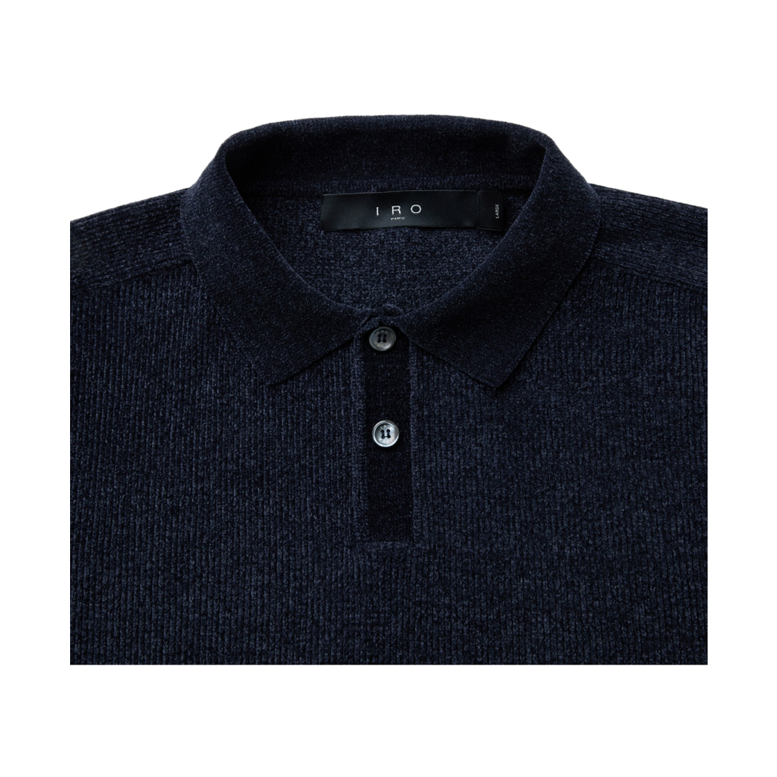 이로 칼랭 셔닐 카라 니트 풀오버 네이비(Iro Calin Chenille Collar Knit Pullover Navy) - 4
