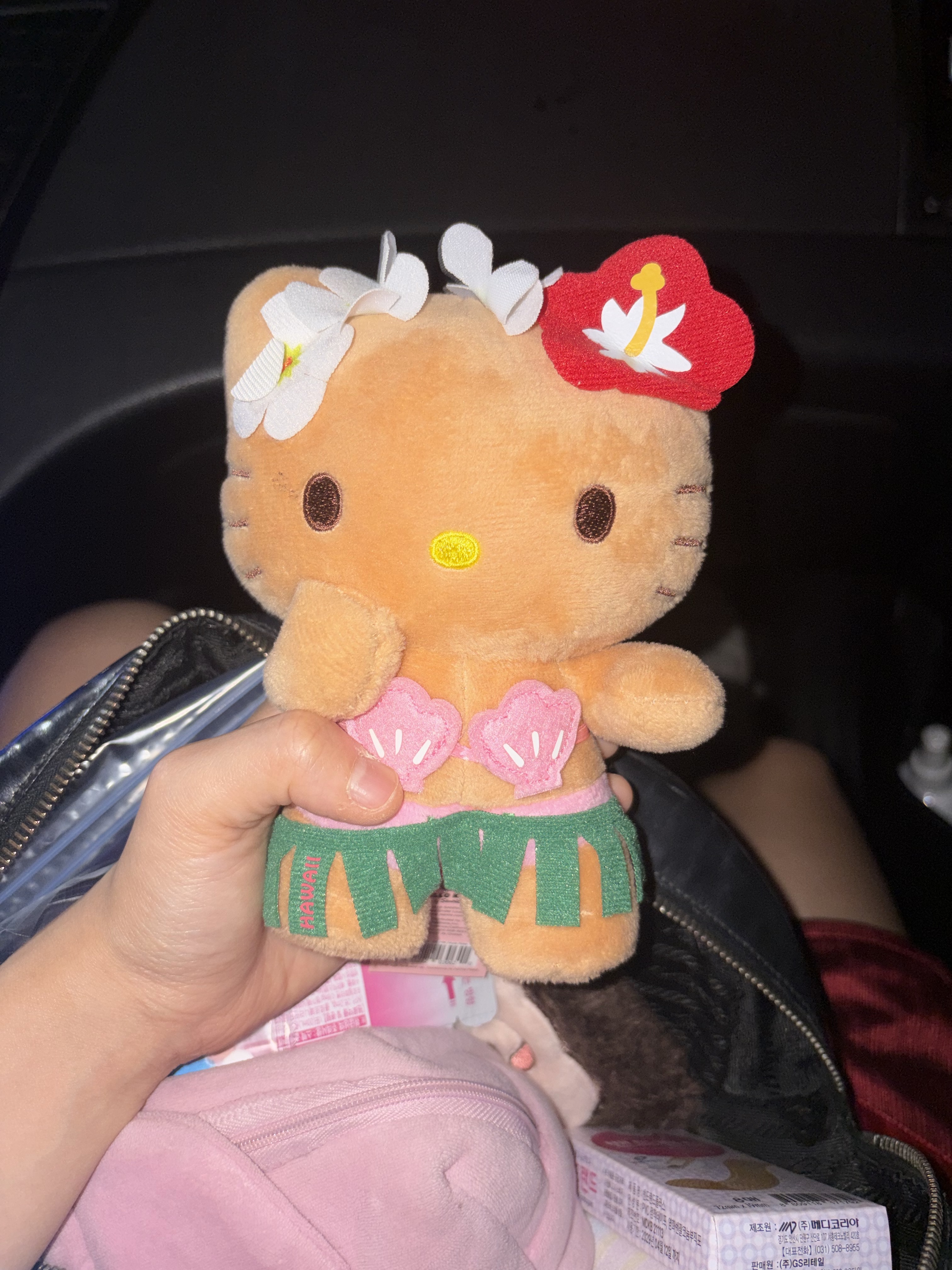 Sanrio Hello Kitty Hula Kiss 4" Hawaii Series Plush 착용 스타일