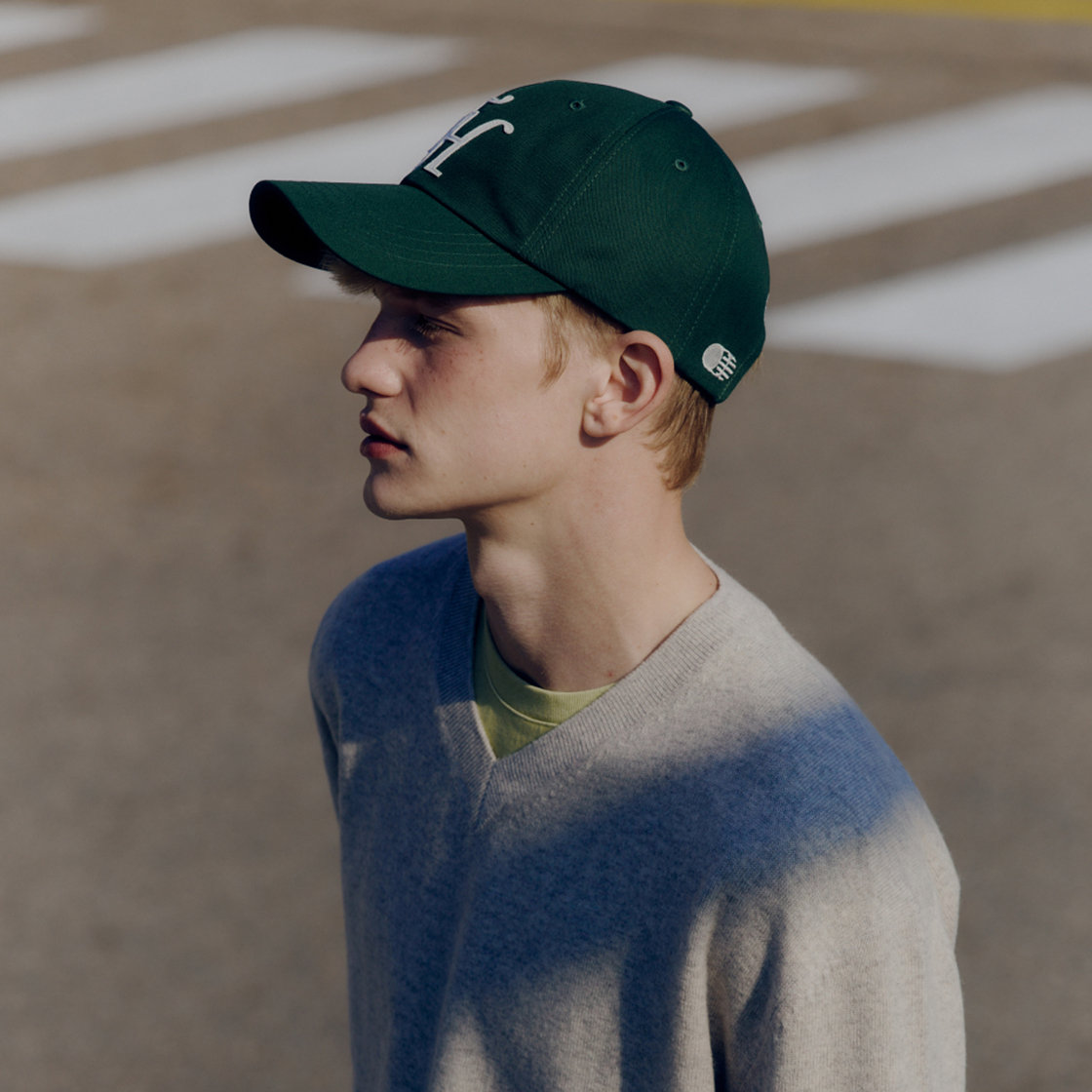 트래픽하모니 TH 로고 아플리케 딥핏 볼캡 그린(Traffic Harmony TH Logo Applique Deep Fit Ball Cap Green) - 2