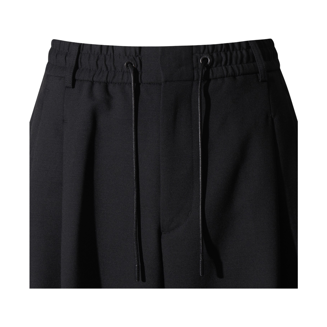 이로 퓌조 울혼방 캐롯핏 팬딩 슬랙스웨트블랙(Iro Fuseau Wool Blend Carrot Fit Banding Slacks Black) - 4