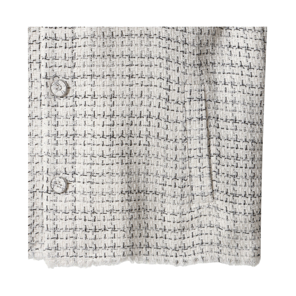 이로 엘리엇 트위드 셔켓 에크루 블랙(Iro Elliott Tweed Shirt Jacket Ecrublack) - 5