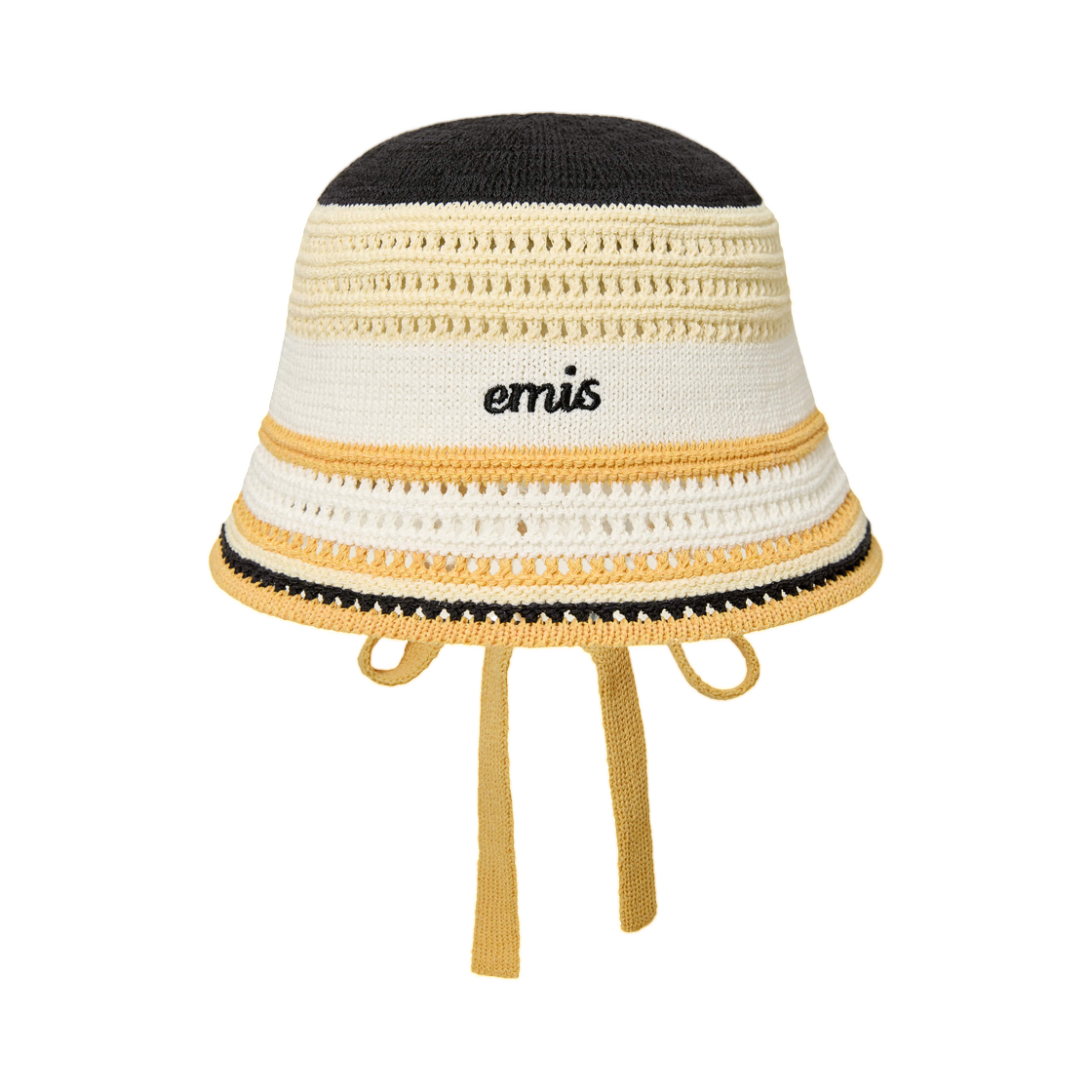 - Emis Stripe Knit Bonnet Hat Ivory