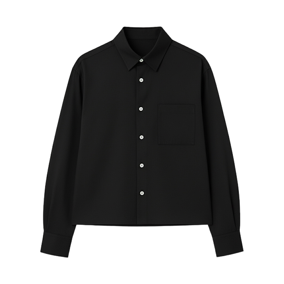 GC옥스포드크롭셔츠-블랙 GCLIP Essential Semi-Cropped Oxford Shirt Black