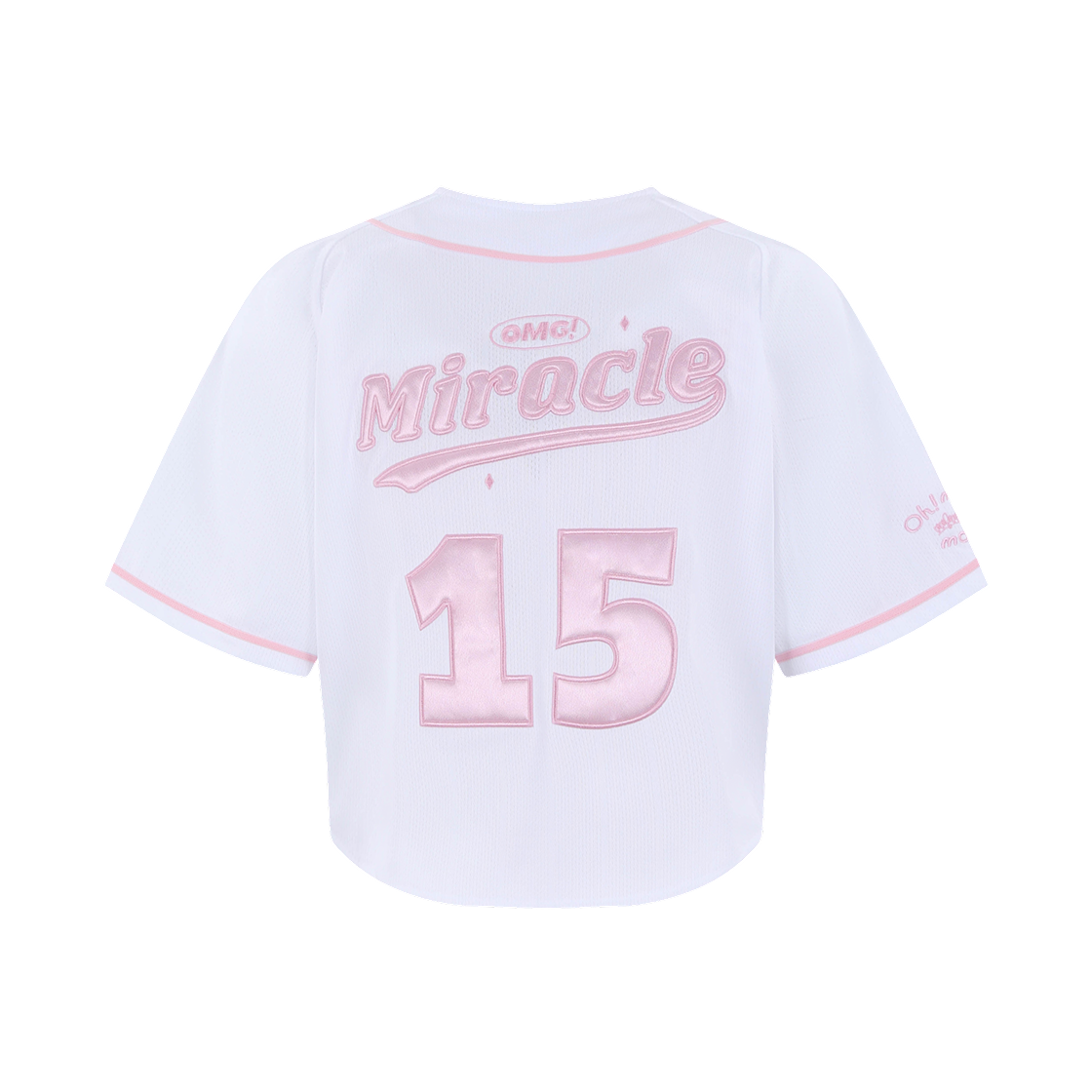 오마이걸 x 모모이 크롭 유니폼 핑크(Oh! my girl x momoi Crop Baseball Jersey Pink) - 2