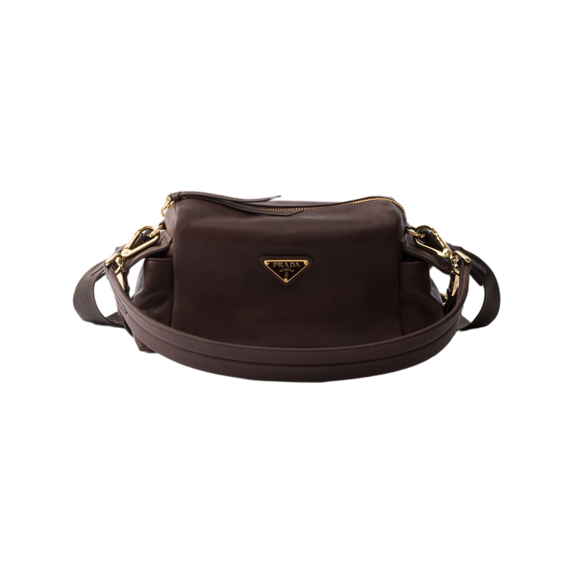 1BH232-2DX8-F0038 Prada Explore Small Nappa Leather Bag Sienna
