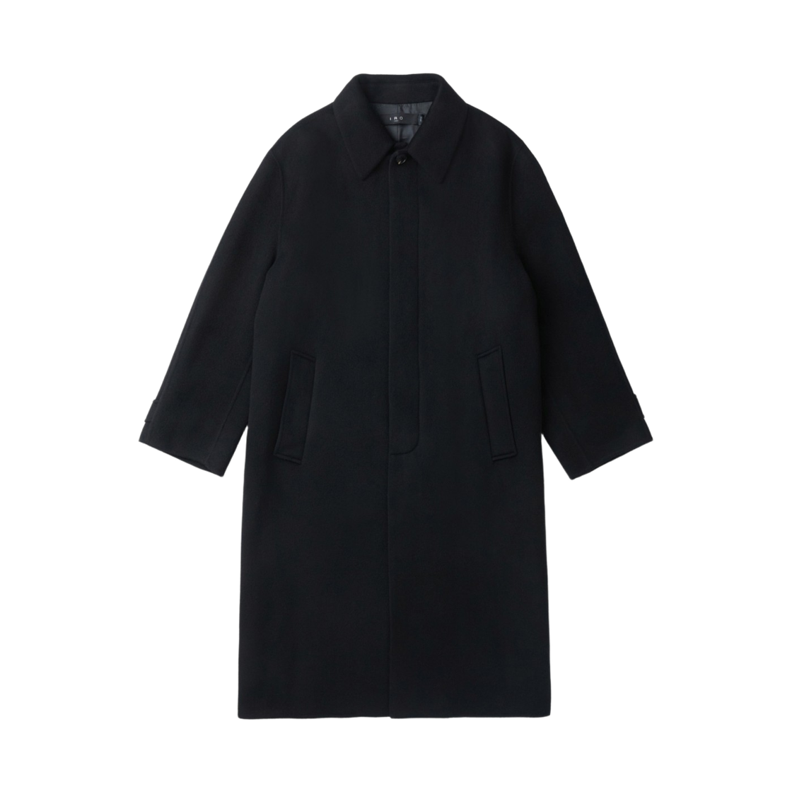 이로 푀트르 캐시미어 블랜드 핸드메이드 발마칸 롱코트 블랙(Iro Feutre Cashmere Blend Handmade Balmacaan Long Coat Black) - 2