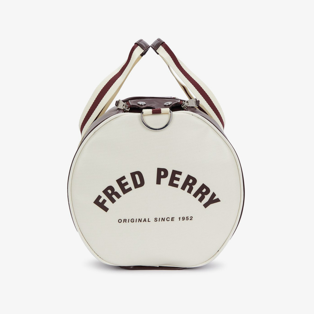 프레드페리 클래식 배럴 백 옥스블러드 에크루(Fred Perry Classic Barrel Bag Oxblood Ecru) - 3