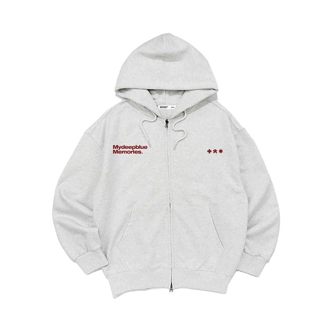 마이딥블루메모리즈 심볼 투웨이 집업 라이트 그레이(MydeepblueMemories ZP Mm Symbol 2Way Zip-Up Light Grey) - 2