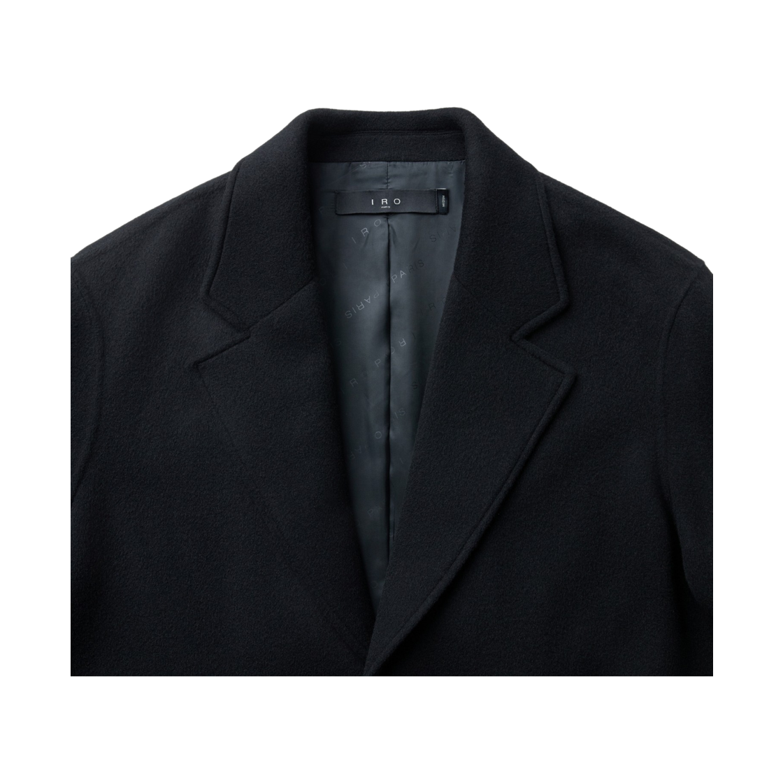 이로 에퓌르 캐시미어 블랜드 핸드메이드 싱글 롱코트 블랙(Iro Epure Cashmere Blend Handmade Single Long Coat Black) - 4