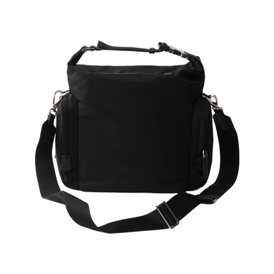 프라다 리나일론 앤 사피아노 레더 숄더백 블랙(Prada Re-Nylon and Saffiano Leather Shoulder Bag Black) - 2