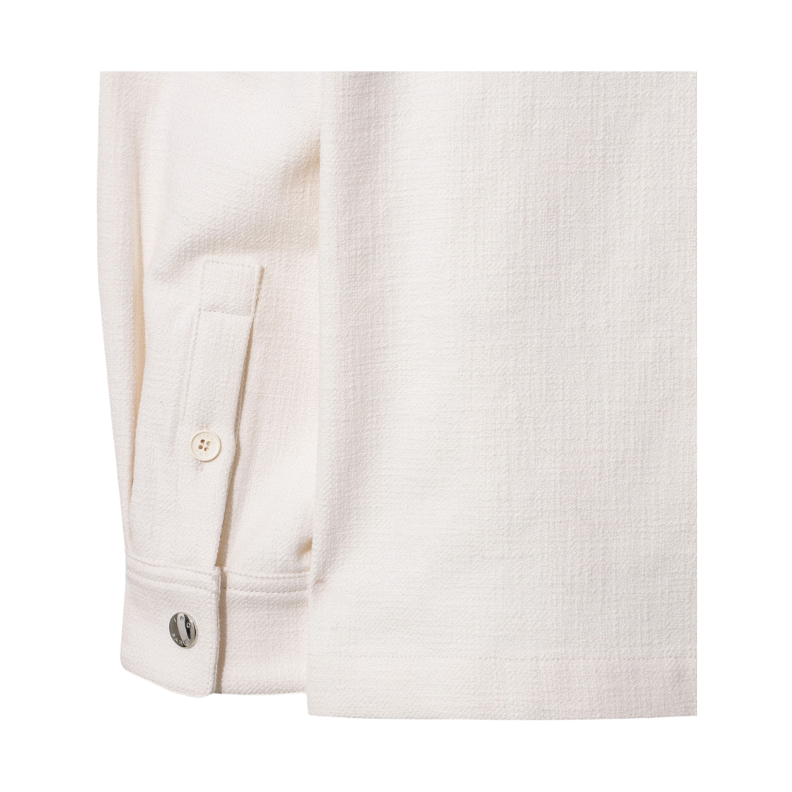 이로 에퓌르 울 미니멀 짚업 셔츠 화이트(Iro Epure Wool Minimal Zip-Up Shirt White) - 6