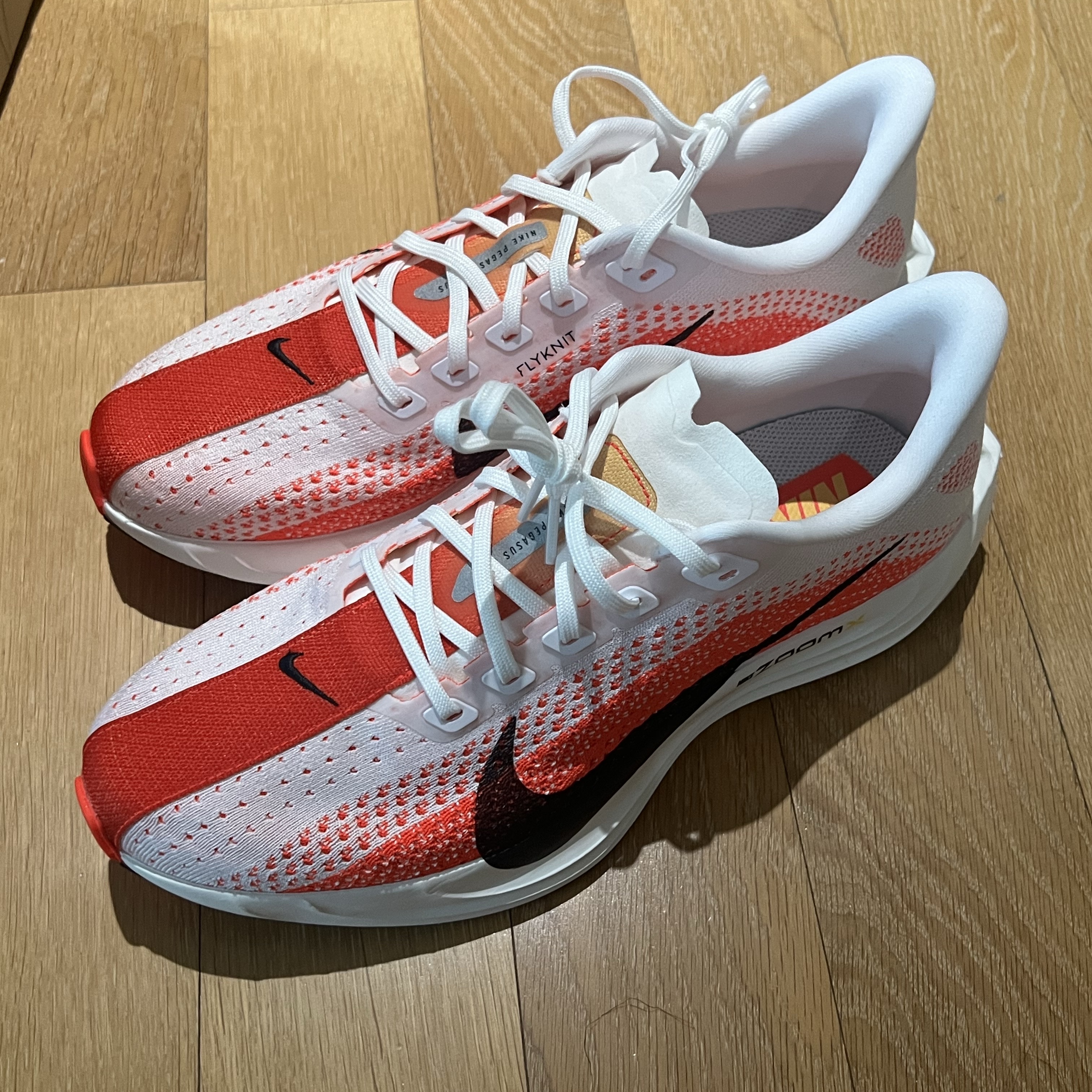 Nike Pegasus Plus White Bright Crimson 착용 스타일 - 1