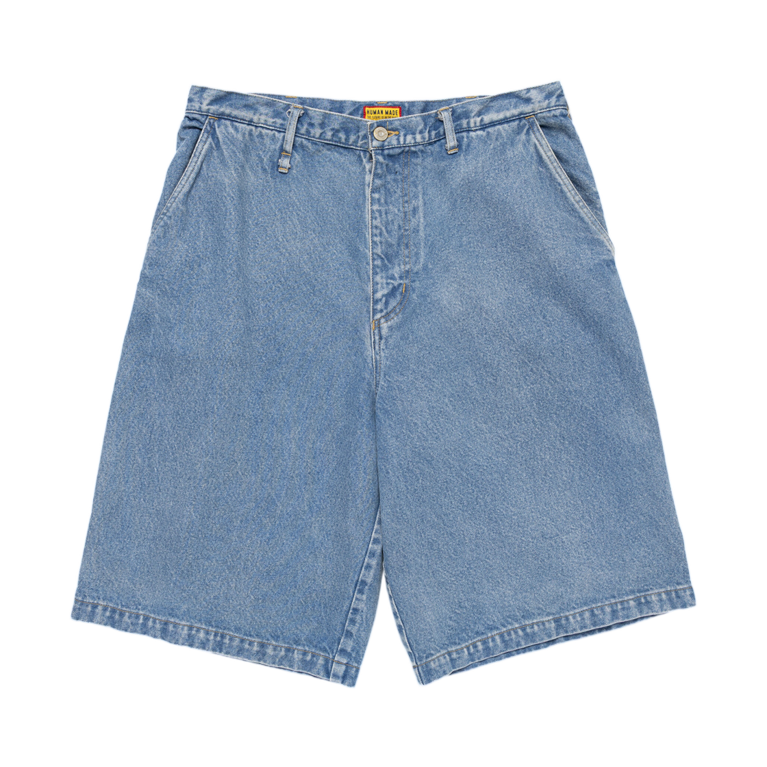 HM31PT029 Human Made Wide Denim Shorts Indigo