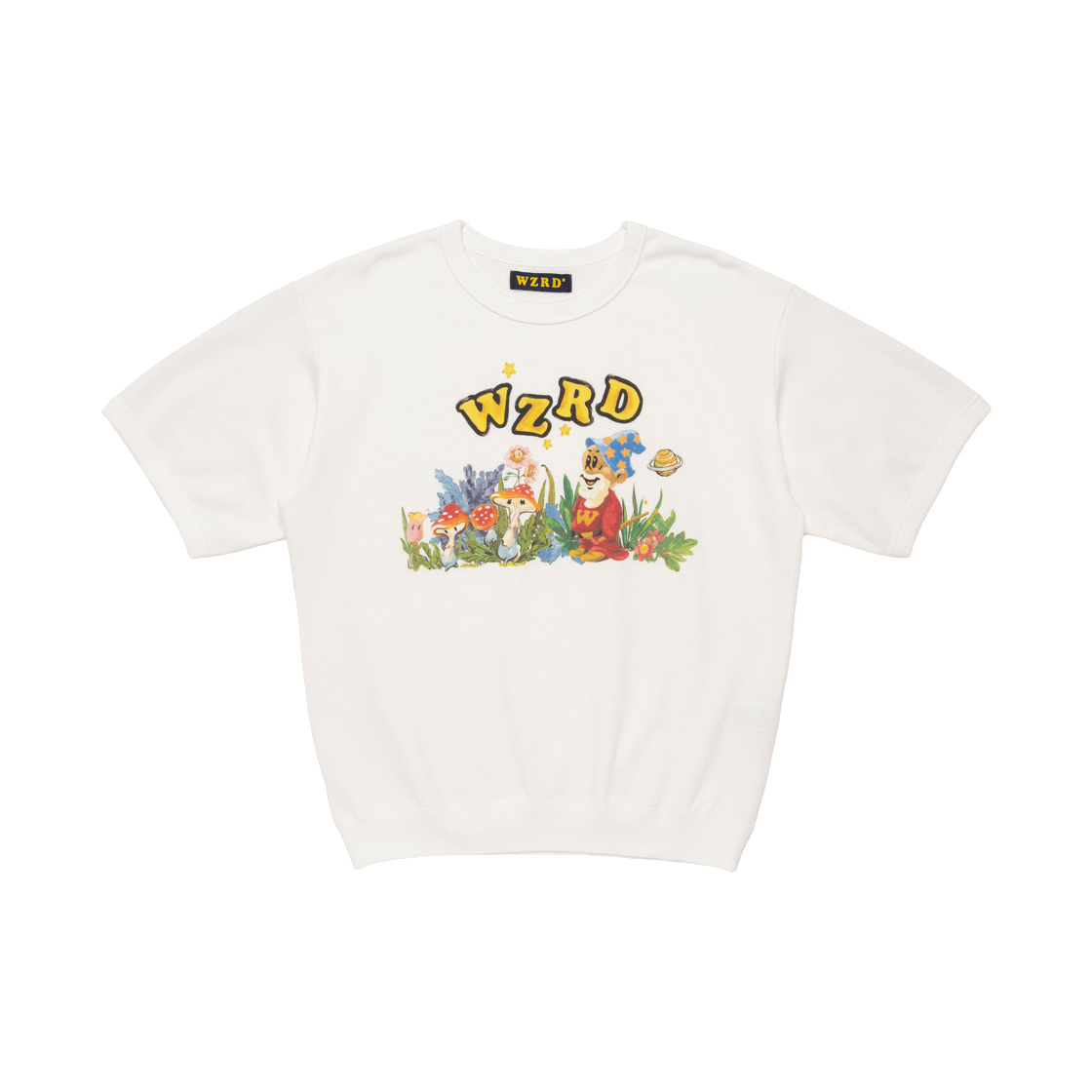 위저드 숏슬리브 스웨트셔츠 화이트(WZRD Short Sleeve Sweatshirt White)
