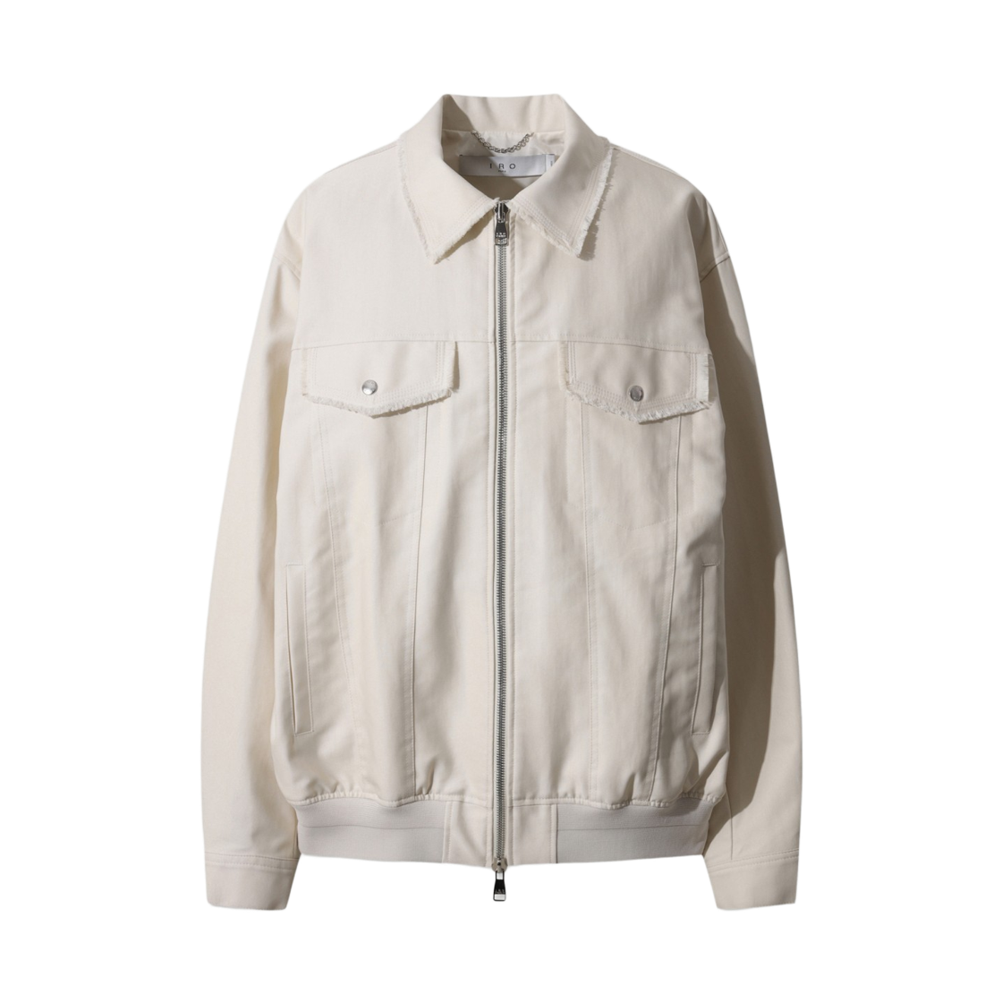 이로 에클라 데끼 짚업 카라 자켓 아이보리(Iro Eclat Raw Edge Zip-Up Collar Jacket Ivory) - 2