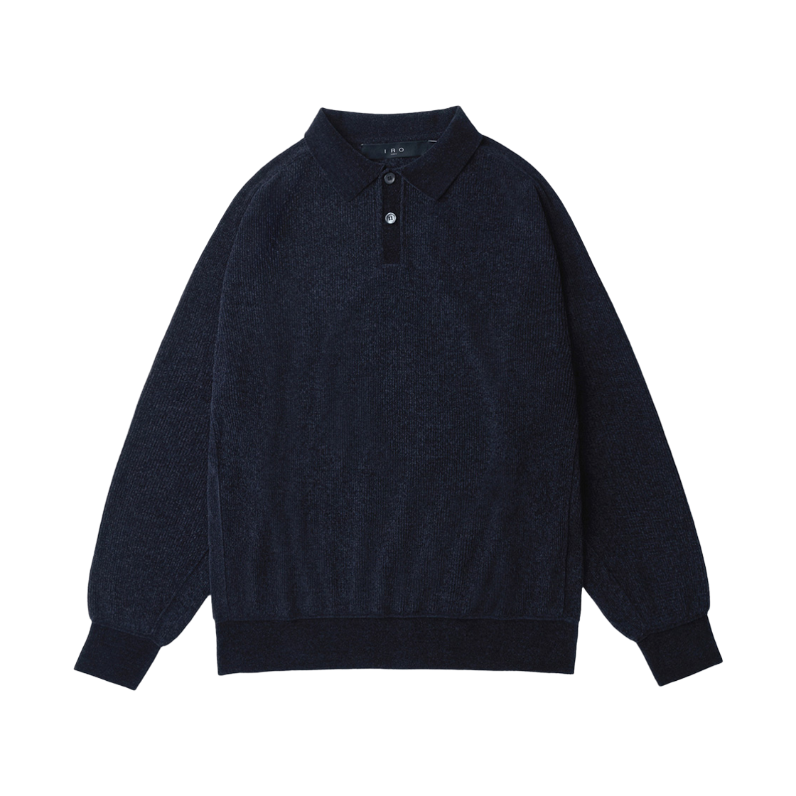 이로 칼랭 셔닐 카라 니트 풀오버 네이비(Iro Calin Chenille Collar Knit Pullover Navy) - 1