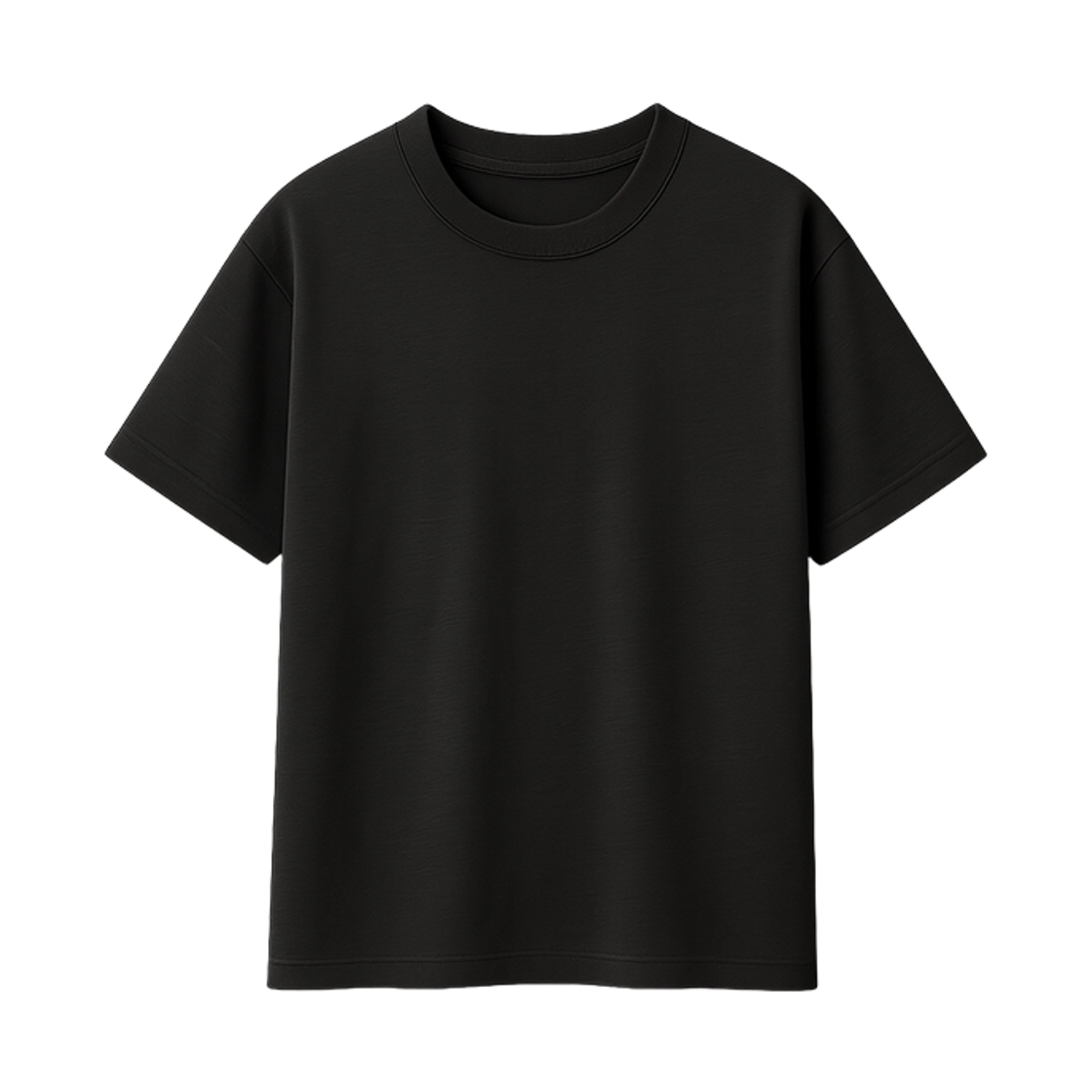 GCIN2030-블랙 GCLIP Essential Cotton Crewneck Loose-Fit T-Shirt Black