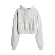 (W) H&M x Wardrobe.NYC Cropped Hoodie Light Gray Melange