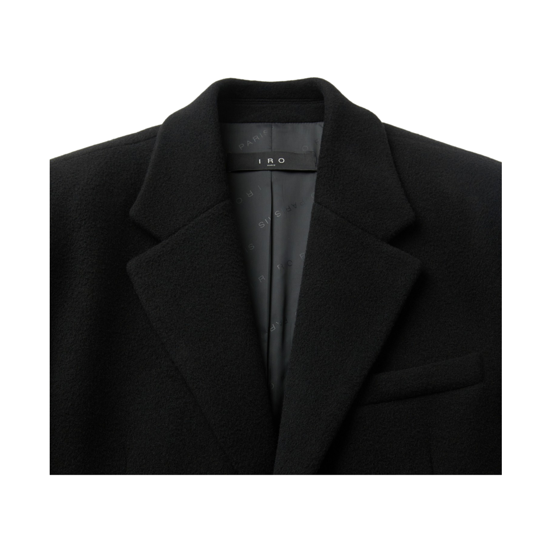 이로 비고르 캐시미어 블랜드 대디핏 싱글 맥시코트 블랙(Iro Vigore Cashmere Blend Daddy Fit Single Maxi Coat Black) - 4