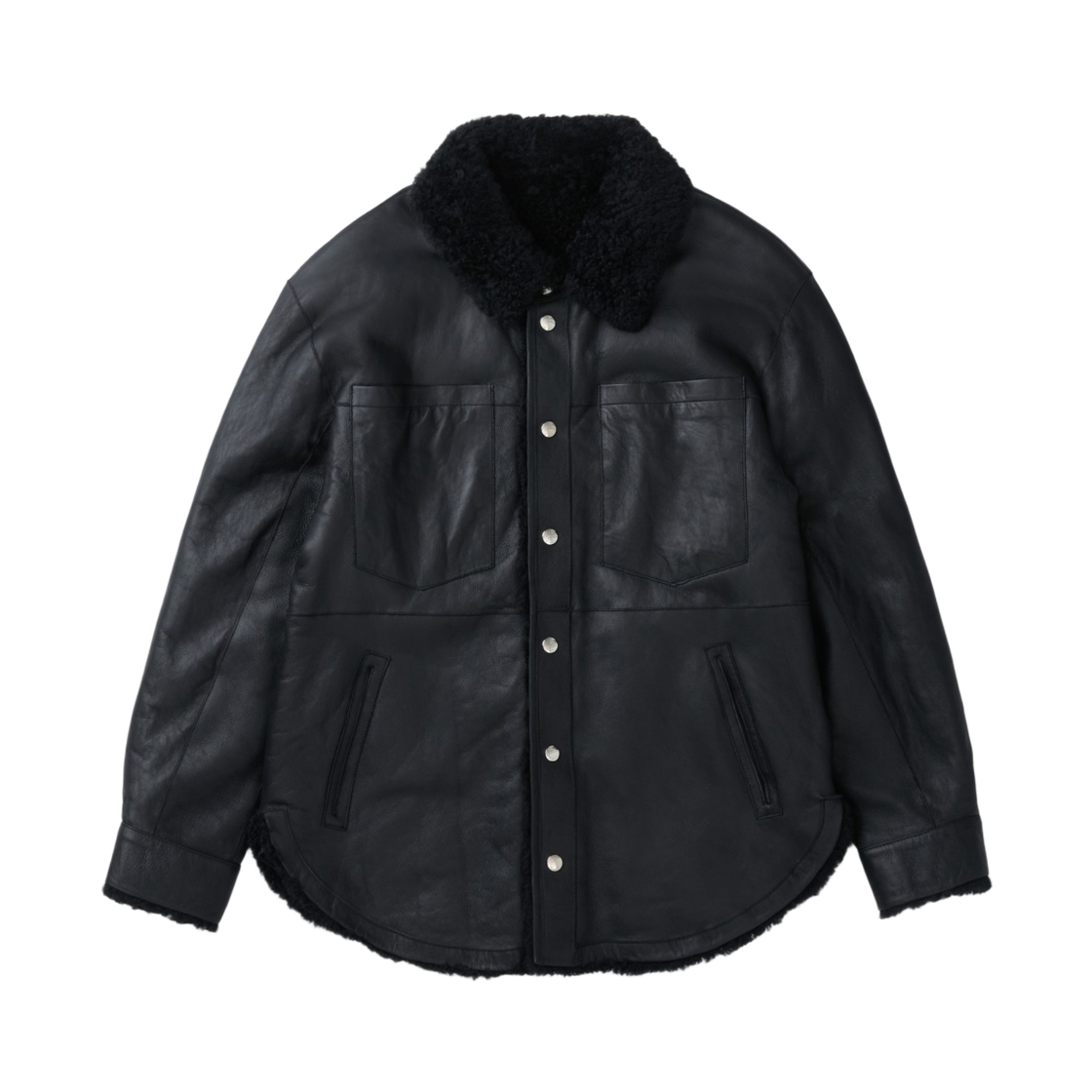 이로 홀미 시어링 셔켓 블랙(Iro Holmy Shearing Shirt Jacket Black) - 2