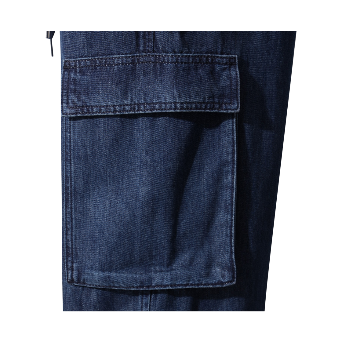 이로 페비 데님 와이드 카고 밴딩 팬츠 다크 블루(Iro Fevie Denim Wide Cargo Banding Pants Dark Blue) - 6