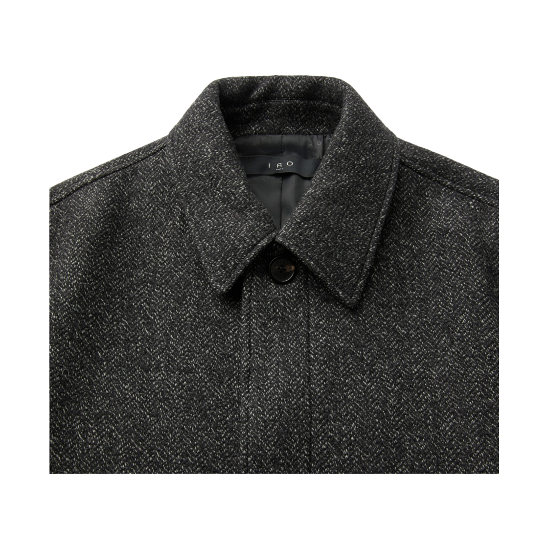 이로 푀트르 멜란지 울 발마칸 롱코트 그레이(Iro Feutre Melange Wool Balmacaan Long Coat Gray) - 5