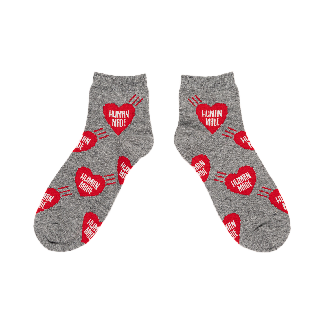 휴먼 메이드 하트 숏 삭스 그레이(Human Made Heart Short Socks Gray) - 2