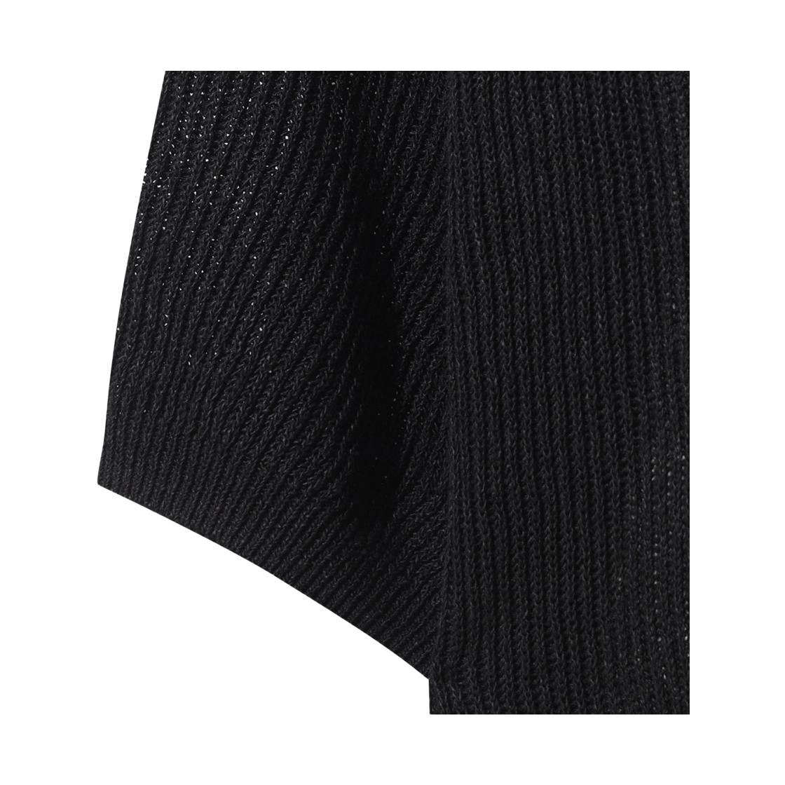 이로 룸 쿨터치 반팔 카라 니트 블랙(Iro Loom Cool Touch Short Sleeve Collar Knit Black) - 5