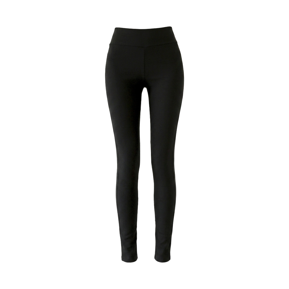 GW7512 GCLIP Warm Fleece-Lined Stretchy Wide Band Black Skinny Leggings Pants