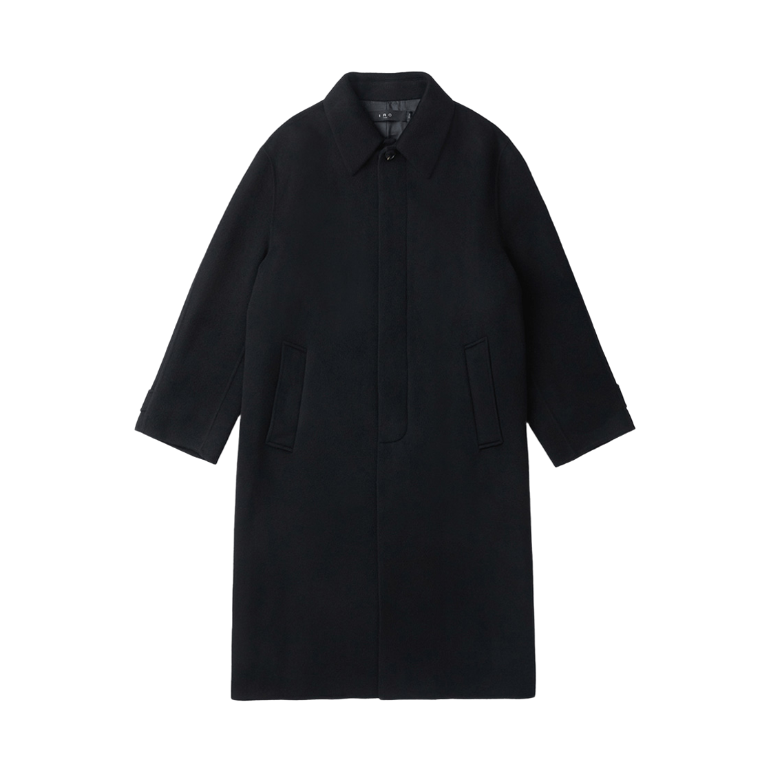 이로 푀트르 캐시미어 블랜드 핸드메이드 발마칸 롱코트 블랙(Iro Feutre Cashmere Blend Handmade Balmacaan Long Coat Black)