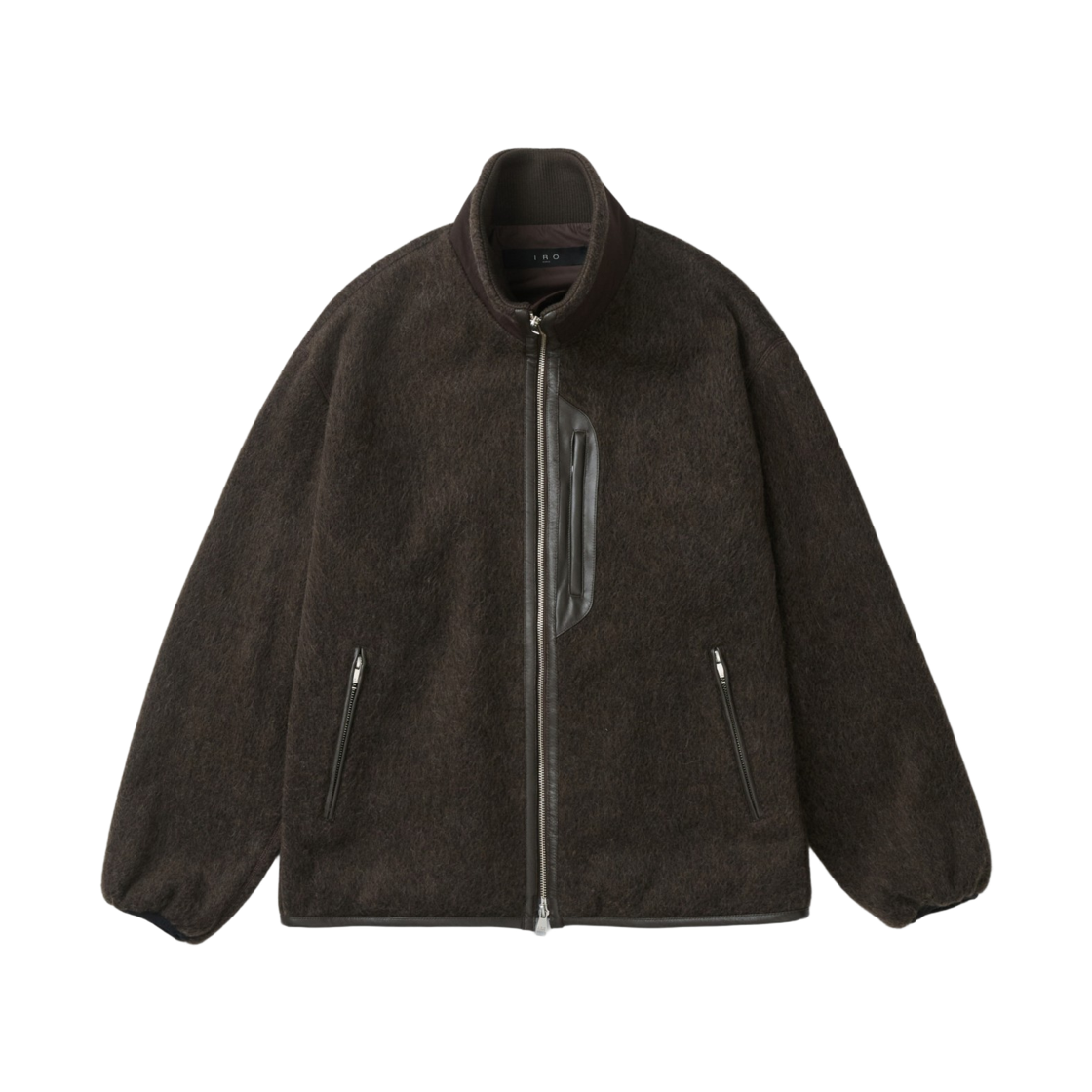 이로 뒤브 헤어리 집업 후리스웨트점퍼 브라운(Iro Duve Hairy Zip-Up Fleece Jumper Brown) - 2
