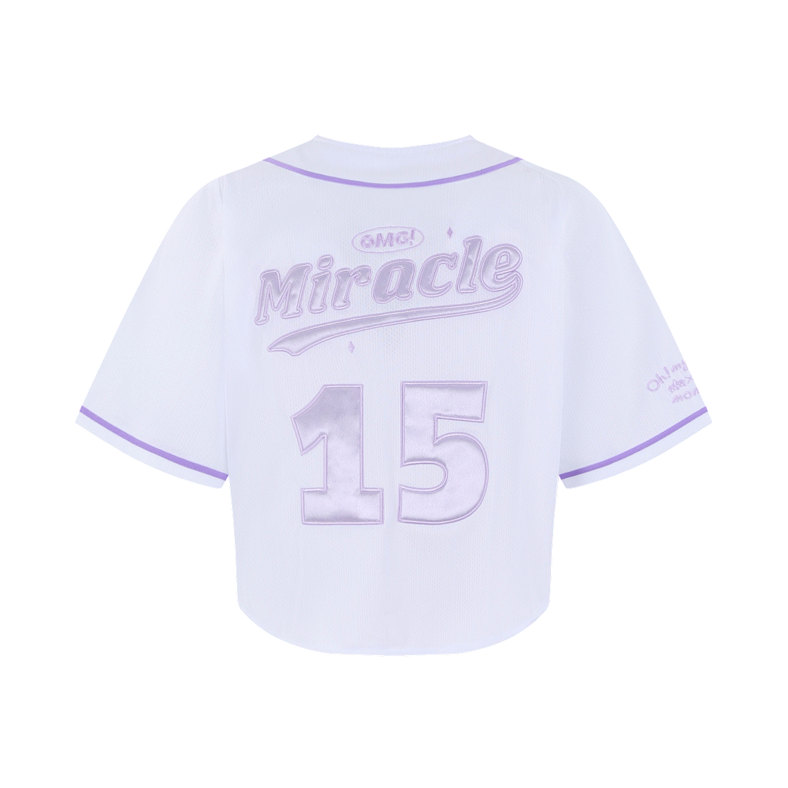 오마이걸 x 모모이 크롭 유니폼 퍼플(Oh! my girl x momoi Crop Baseball Jersey Purple) - 2