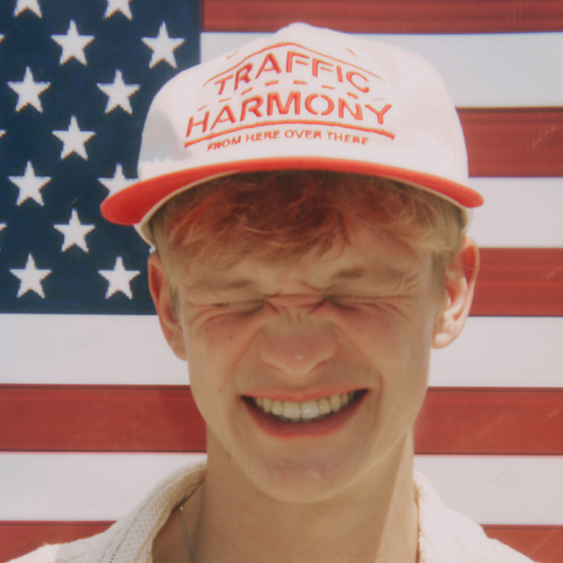 트래픽하모니 트래픽 라인 로고 트러커햇 아이보리&레드(Traffic Harmony Traffic Lane Logo Trucker Hat Ivory & Red) - 2