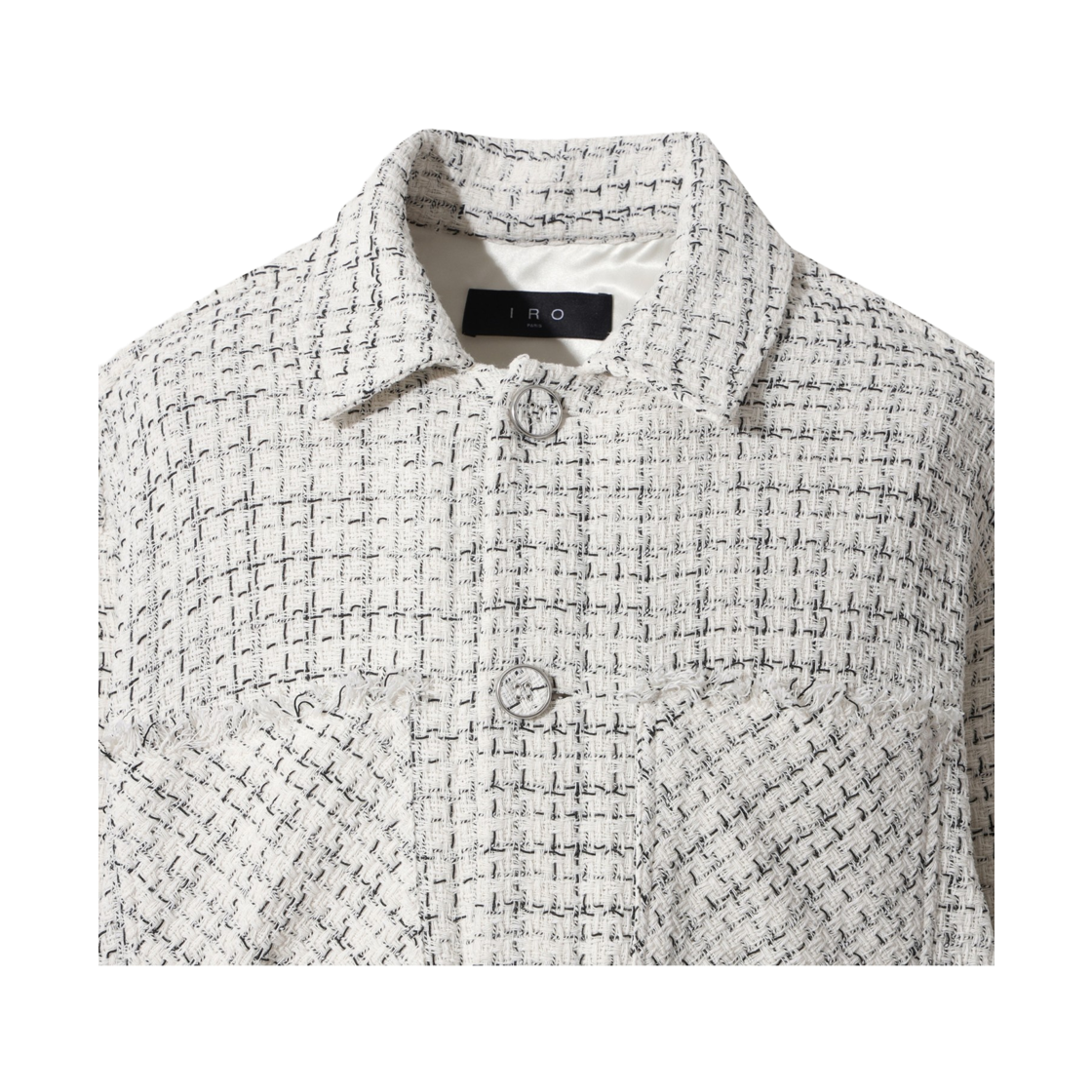 이로 엘리엇 트위드 셔켓 에크루 블랙(Iro Elliott Tweed Shirt Jacket Ecrublack) - 4