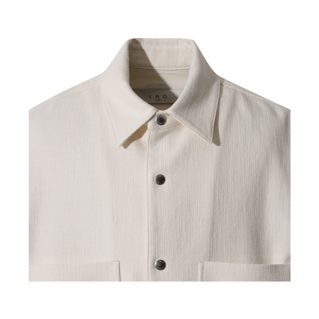 이로 헤일로 투 포켓 반팔 셔켓 화이트(Iro Halo Two Pocket Short Sleeve Shirt Jacket White) - 4