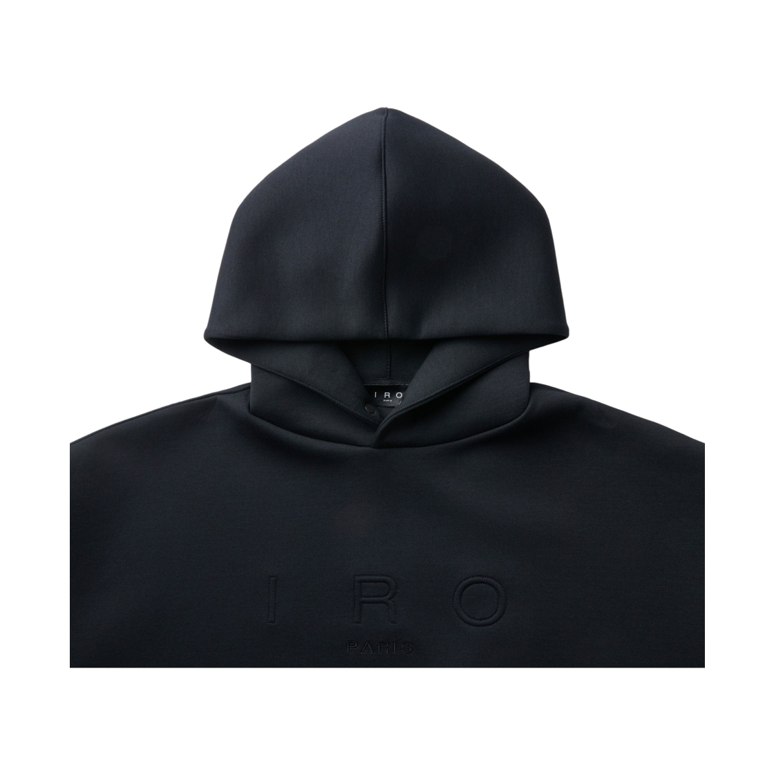 이로 플라느리 밴딩 배색 오버핏 후디 블랙(Iro Flanerie Color-Block Banding Oversized Hoodie Black) - 5