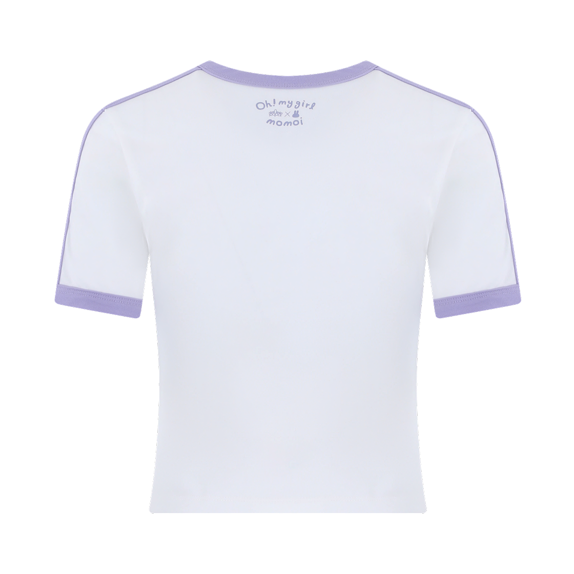 오마이걸 x 모모이 배색 크롭반팔 퍼플(Oh! my girl x momoi Color Crop Short Sleeve Purple) - 2