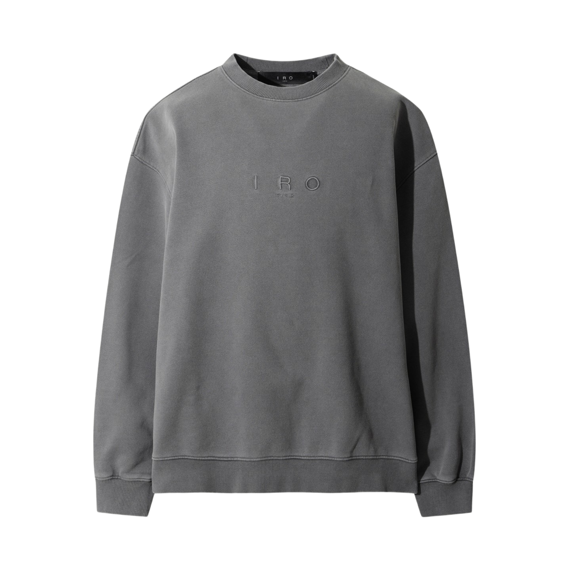 이로 씬 로고 자수 다잉 맨투맨 다크 그레이(Iro Scene Logo Embroidery Dyeing Sweatshirt Dark Gray) - 2