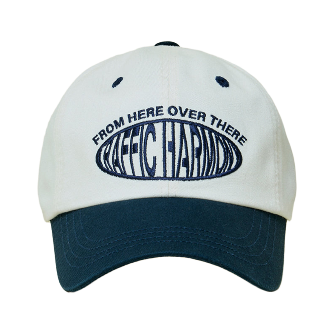 THUBC00351NYD Traffic Harmony Round Logo Deep Fit Ball Cap Ivory & Navy