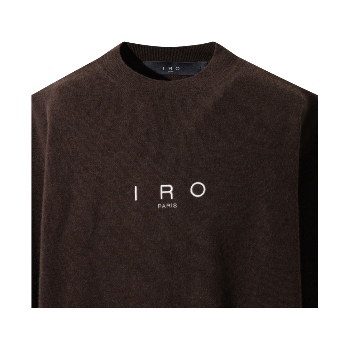 이로 에상시엘 캐시미어 블랜드 로고 자수 니트 풀오버 다크 브라운(Iro Essentiel Cashmere Blend Logo Embroidery Knit Pullover Dark Brown) - 4
