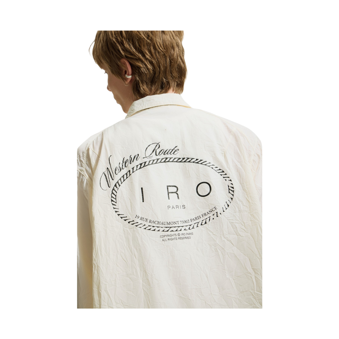 이로 플리세 크링클 코치 자켓 아이보리(Iro Plisse Crinkle Coach Jacket Ivory) - 4
