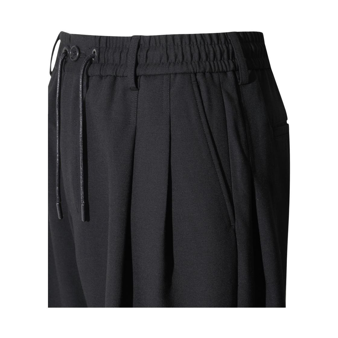 이로 퓌조 울혼방 캐롯핏 팬딩 슬랙스웨트다크 그레이(Iro Fuseau Wool Blend Carrot Fit Banding Slacks Dark Gray) - 5