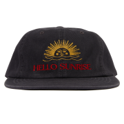 Hello Sunrise Washed Two Tone Logo 6panel Cap Charcoal